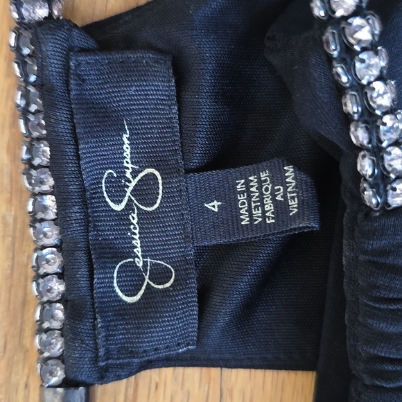 Jessica Simpson Black Chain Halter Neck Size 4 - Picture 6 of 8